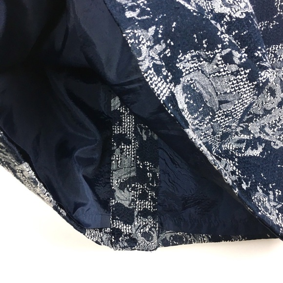 NINE WEST Dress Sheath Floral Flower Tweed Easter Wedding Guest Attire Size 12 - Picture 6 of 11